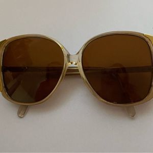Vintage 70s Oversized Glam Prescription Sunglasses Smokey Colored lenses Used
